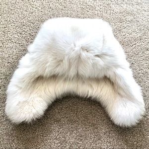 Prada Fox Fur white hat.